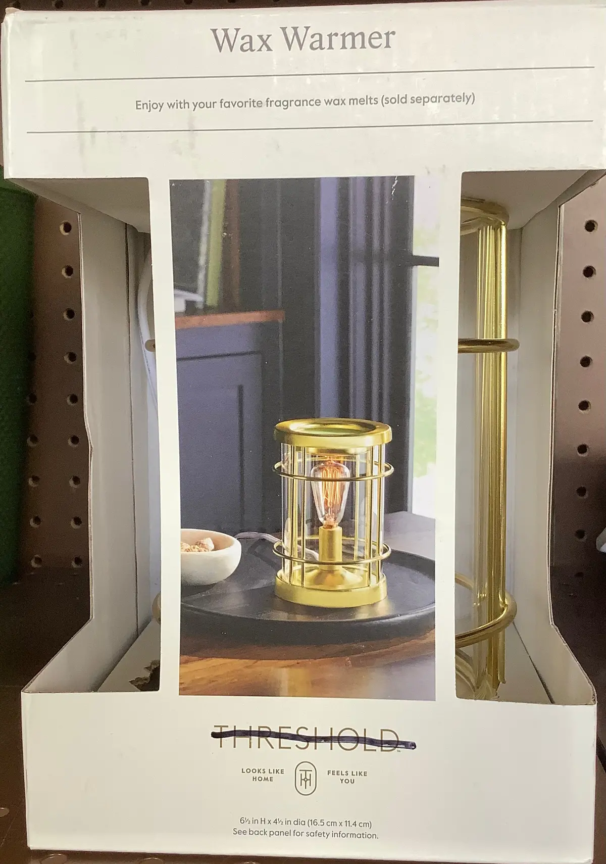6.5" X 4.5" Edison Bulb Metal Scent Warmer Bronze 1