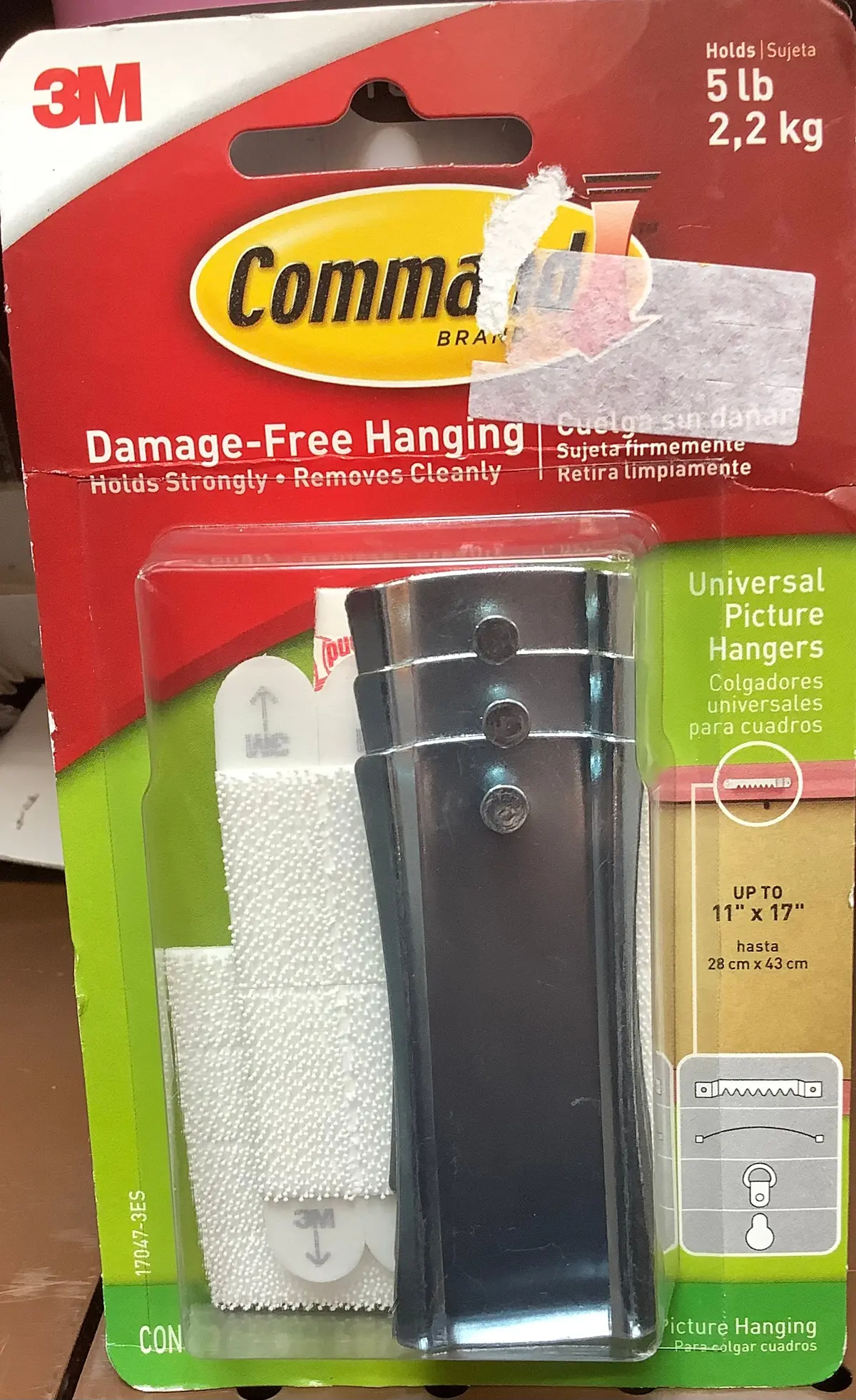 Command 3 Hangers/6 Large Strips/6 Sets Of Mini Strips Universal Picture Hangers White 1