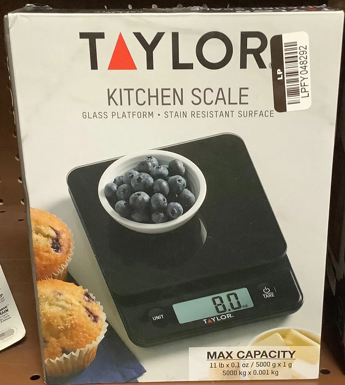 Taylor Digital Kitchen Glass Top 11Lb Food Scale Black 1