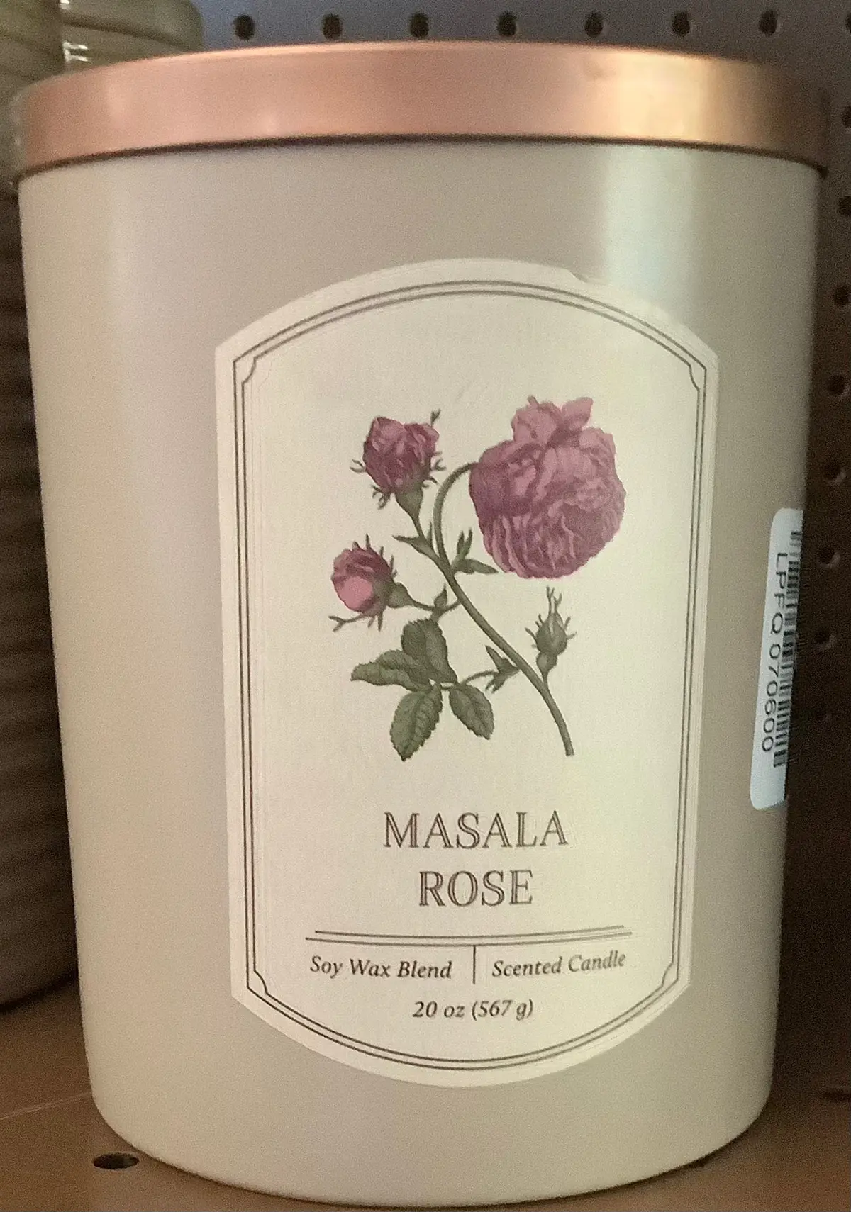 20Z Ceramic Masala Rose Candle Pink 1