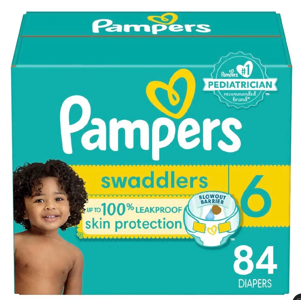 Pampers Swaddlers Active Baby Diapers Enormous Pack - Size 6 - 84Ct 1