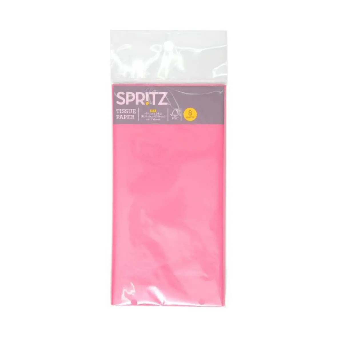 8Ct Tissue Paper Hot Pink 1