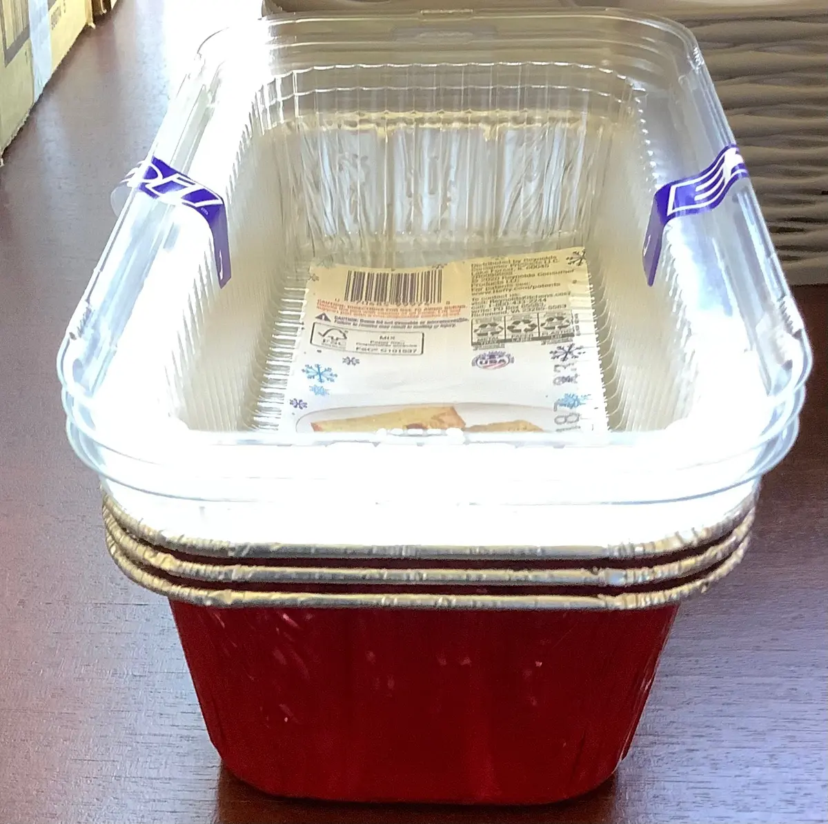 Bake Red 2Lb  Loaf Pans Wlids 3Ct 1