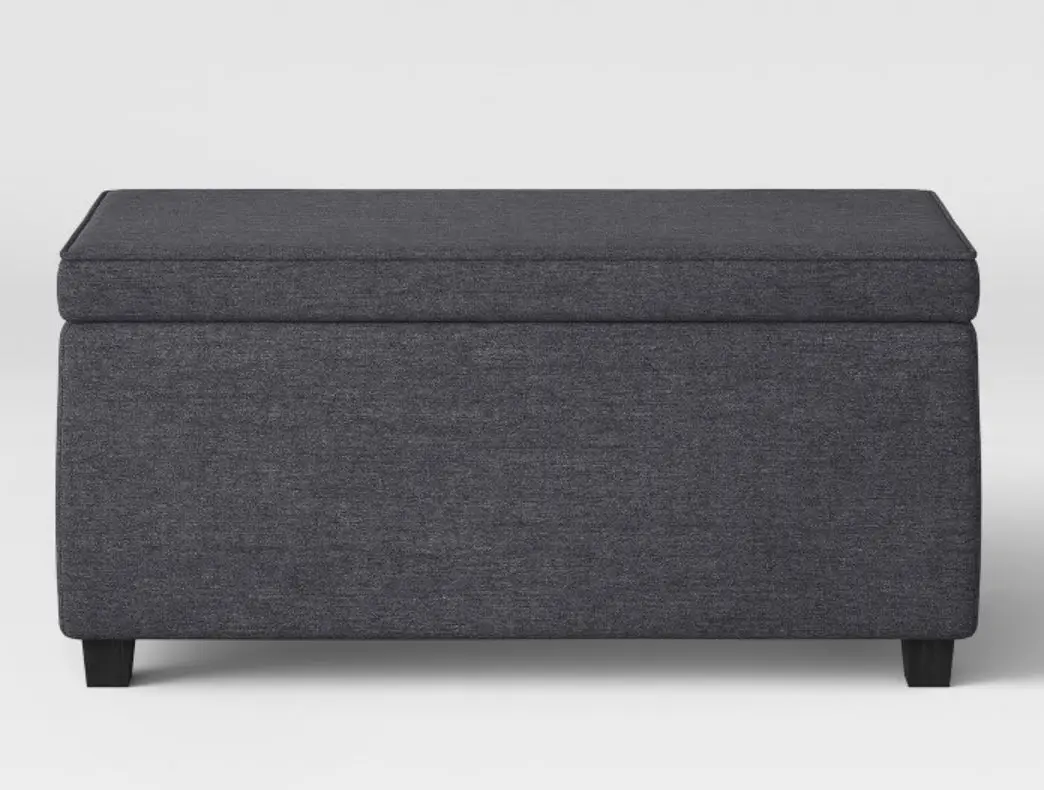 Double Storage Ottoman Dark Gray - (Broken Leg) - Clearance 1
