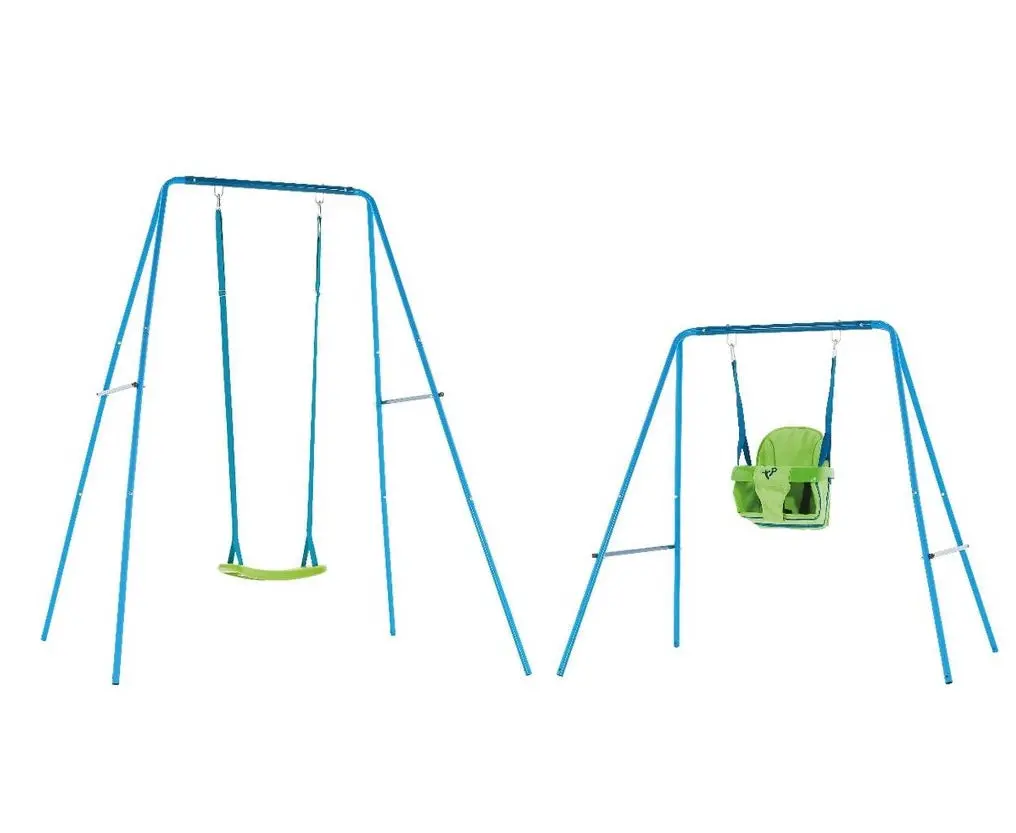 Clearance - Final Sale - Tp Toys 2 In 1 Metal Small To Tall Swing Set 1