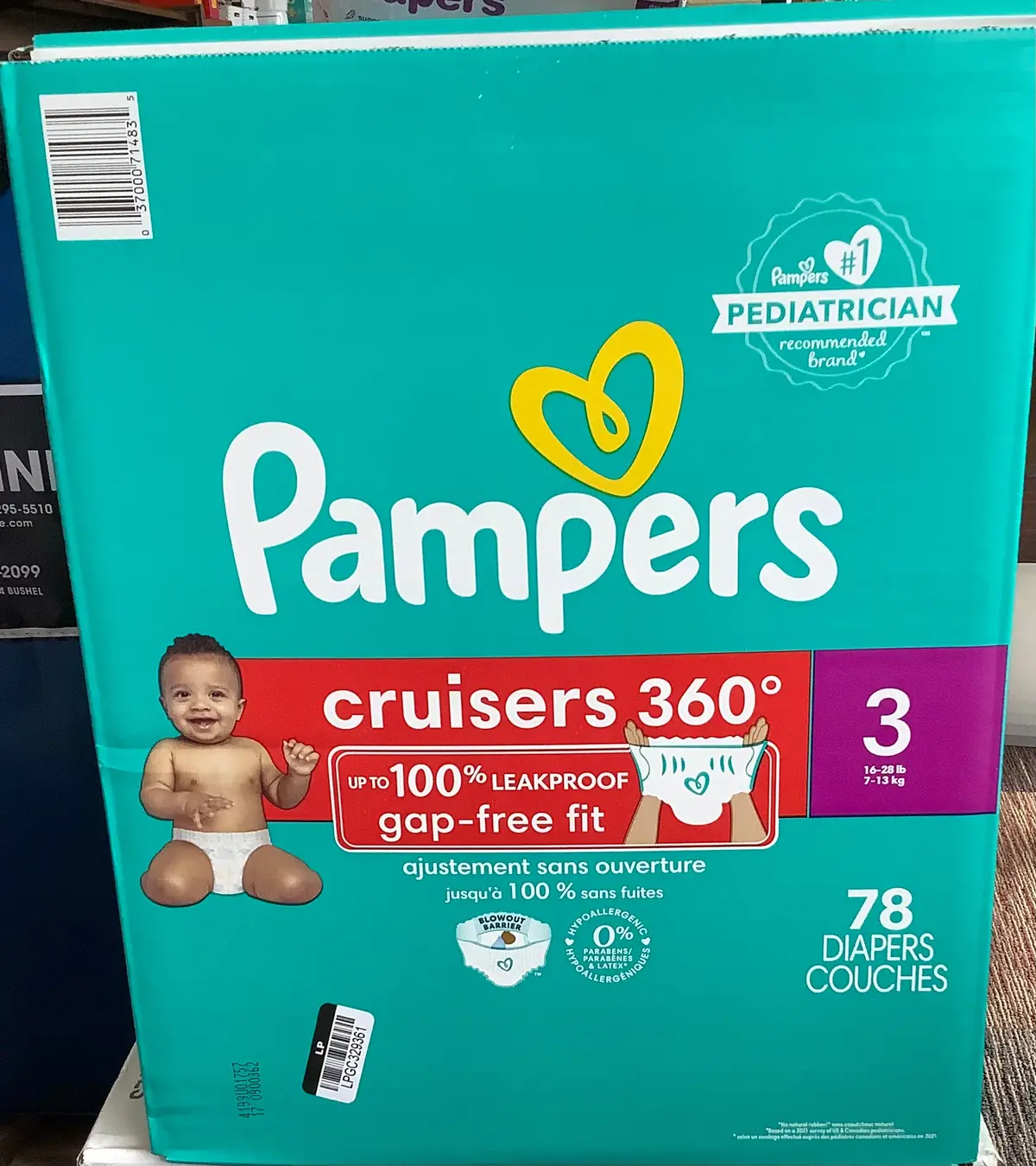 Pampers Cruisers 360 Diapers Super
Pack - Size 3 - 78Ct 1