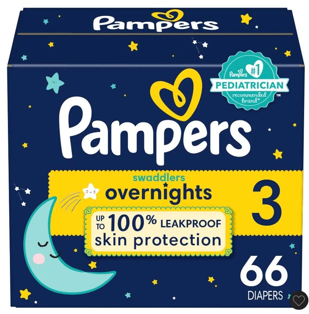 Pampers Swaddlers Overnights Diapers Super Pack - Size 3
- 66Ct 1