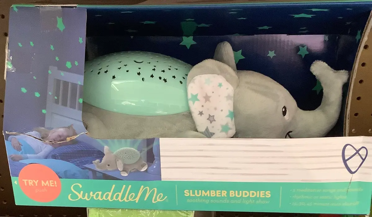 Swaddleme Slumber Buddies Elephant Soother - Teal 1