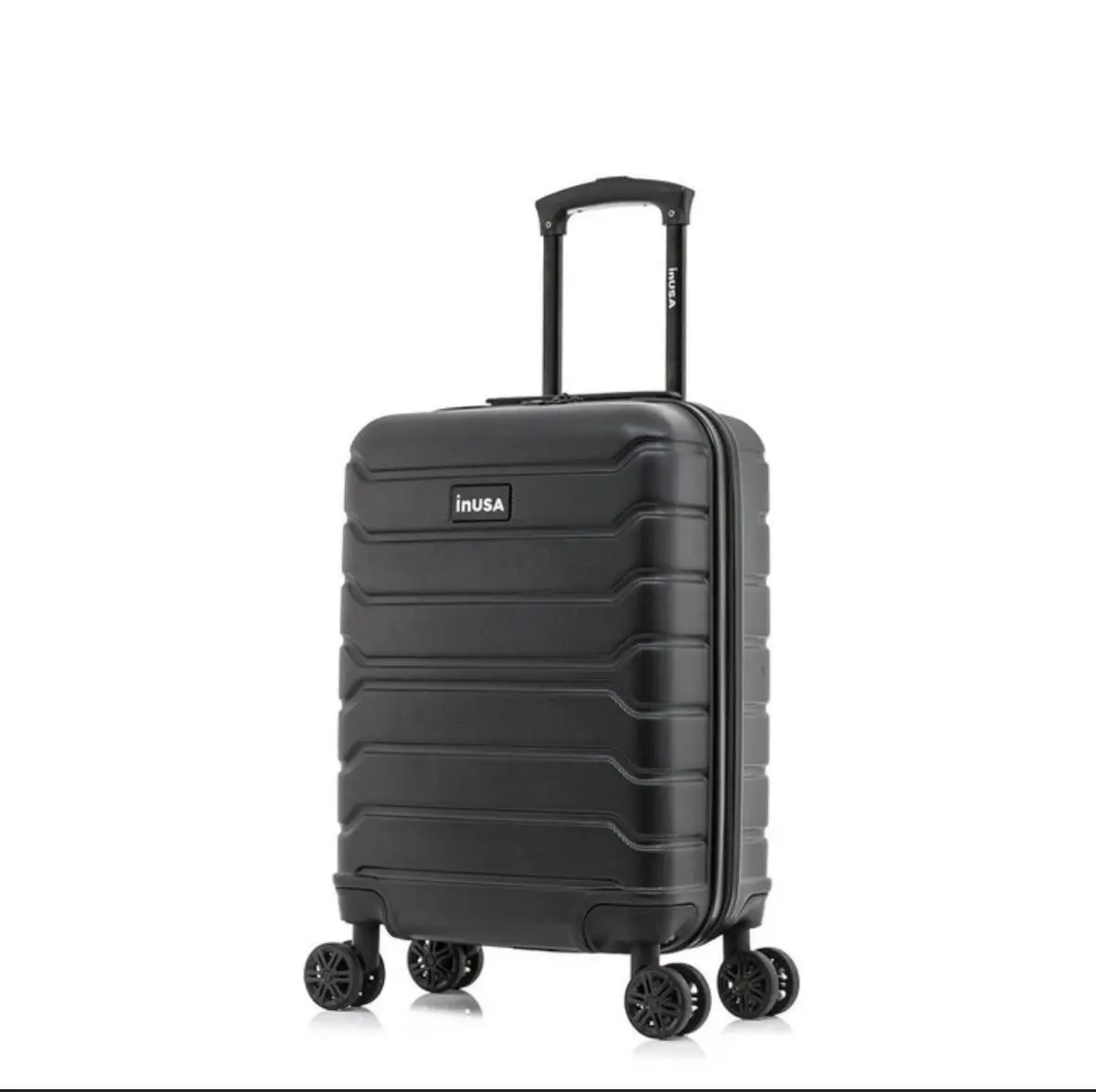 Inusa Trend Lightweight Hardside Carry On Spinner Suitcase - Black 1