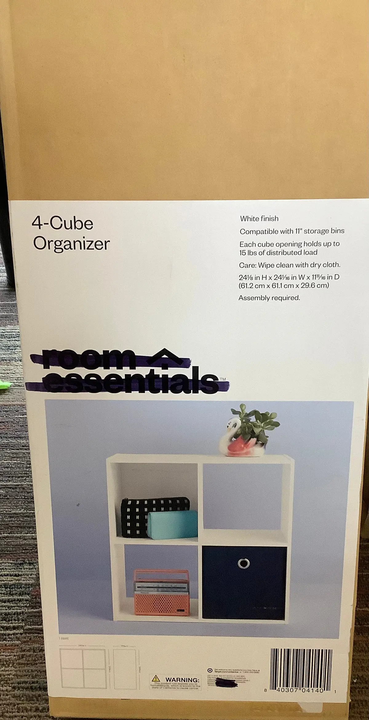 4 Cube Decorative Bookshelf 1