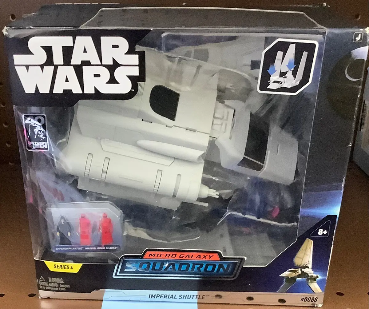 Star Wars Micro Galaxy Squadron Imperial Shuttle - 7 Inch Starship Class Vehicle With Three 1 Inch Figure Accessories 1