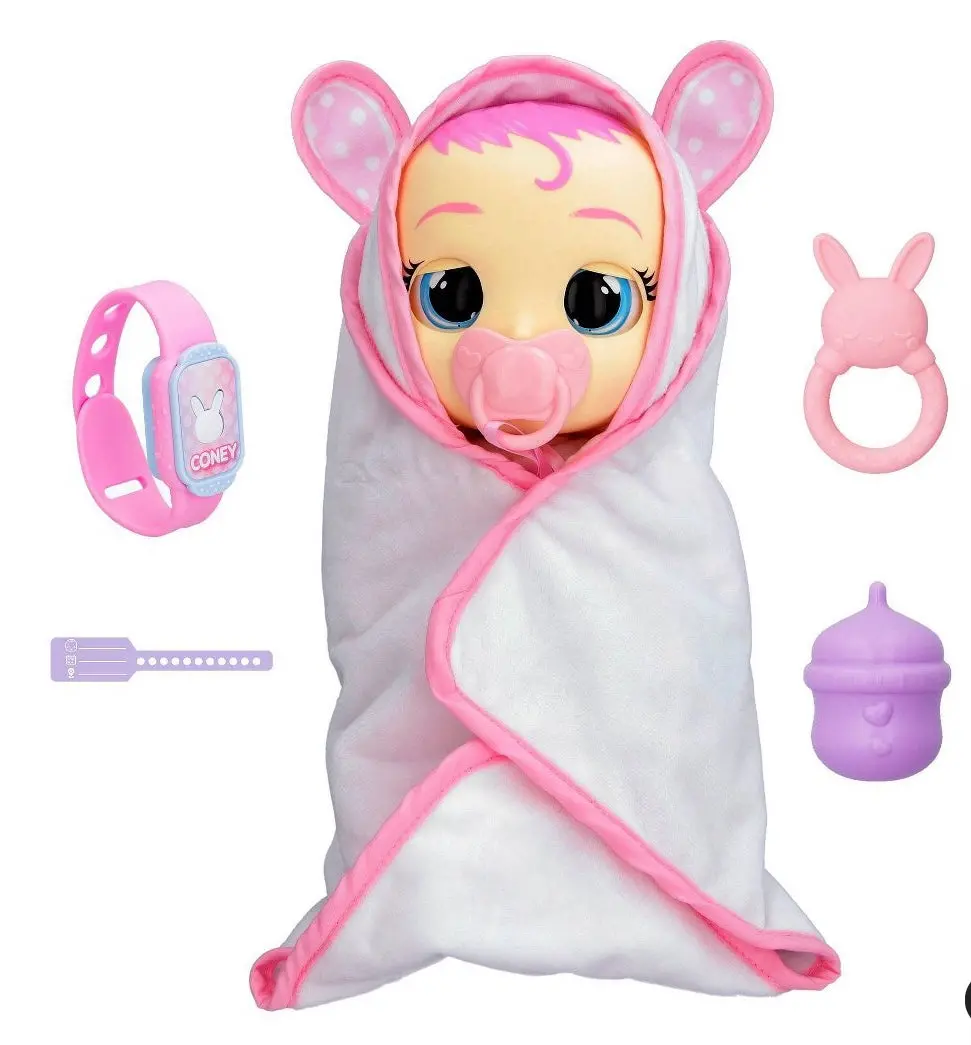Cry Babies Newborn Coney Interactive Baby Doll With 20+
Baby Sounds And Interactive Bracelet 1