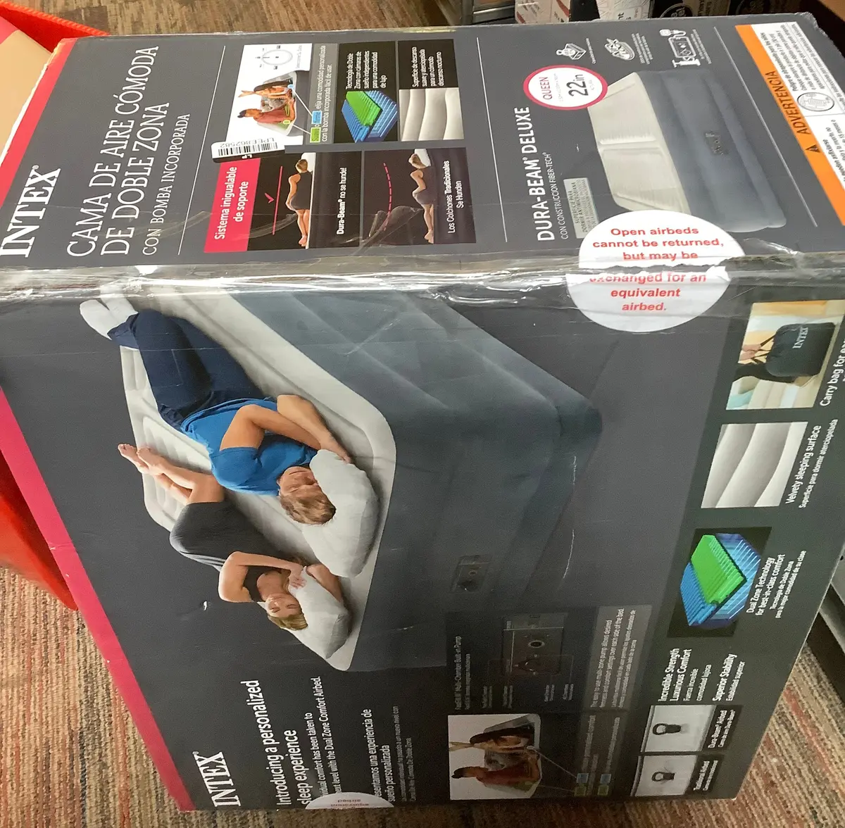 Intex Zone Control 22" Air Mattress With Electric Pump
- Queen 1