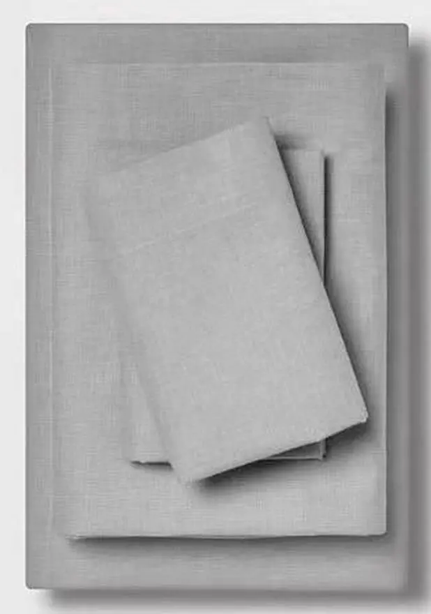 Twin/Twin Xl Easy Care Solid Sheet Set Light Gray 1