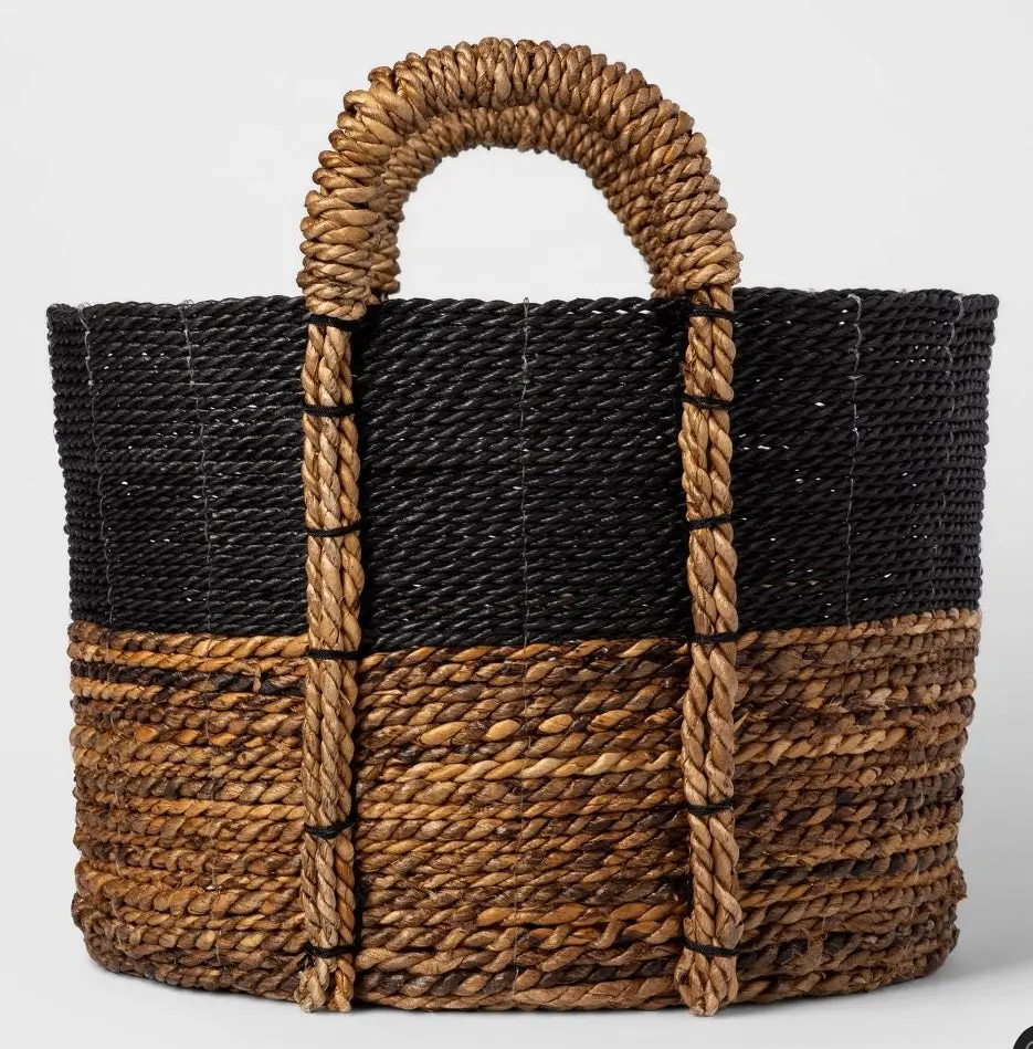 Woven Block Basket Black 1