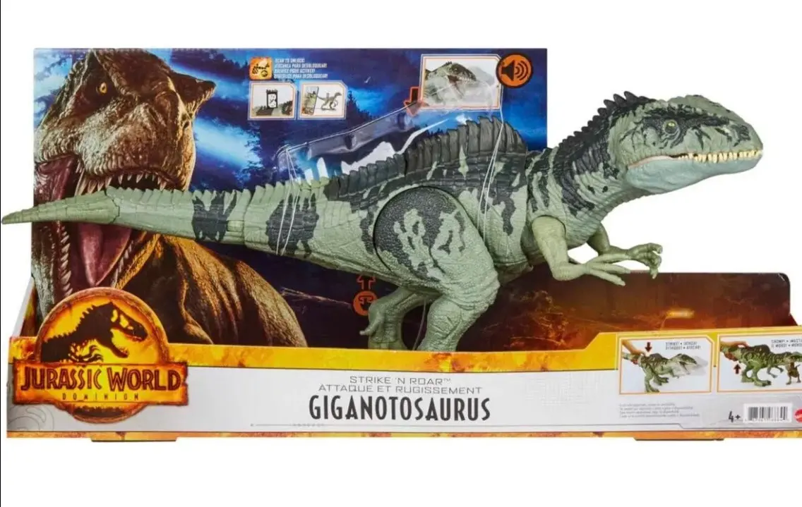 Jurassic World Dominion Dinosaur Figure Strike N Roar Giganotosaurus 1