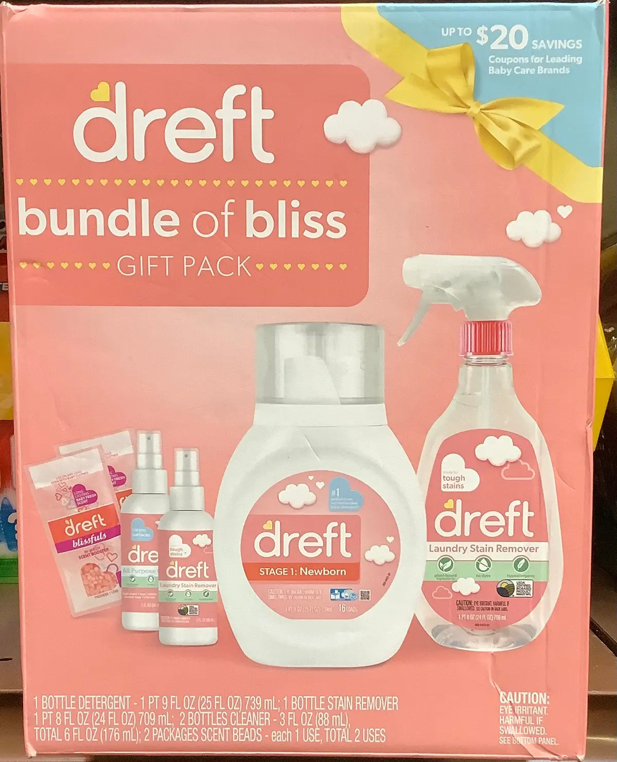 Dreft Bundle Of Bliss Laundry Detergent
Gift Pack - 6Ct 1
