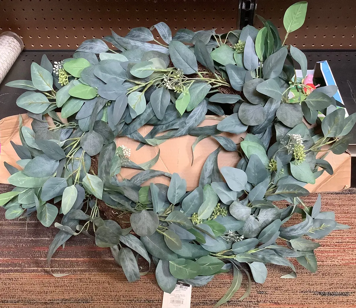 24" Faux Mixed Eucalyptus Wreath 1
