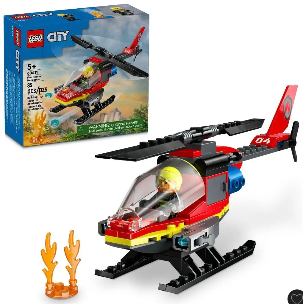 Lego City Fire Rescue Helicopter Pretend Play Toy 60411 1