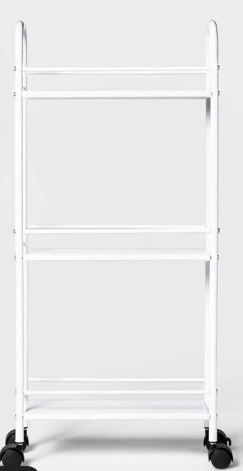 Narrow Storage Cart White 1