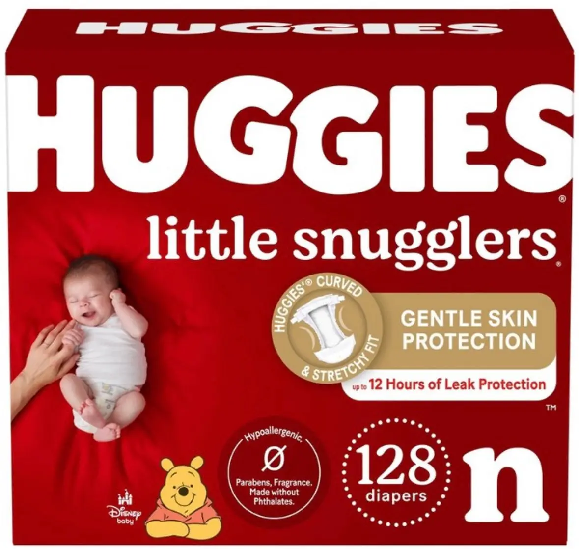 Huggies Little Snugglers Diapers Giant
Pack - Size Newborn (128Ct) 1
