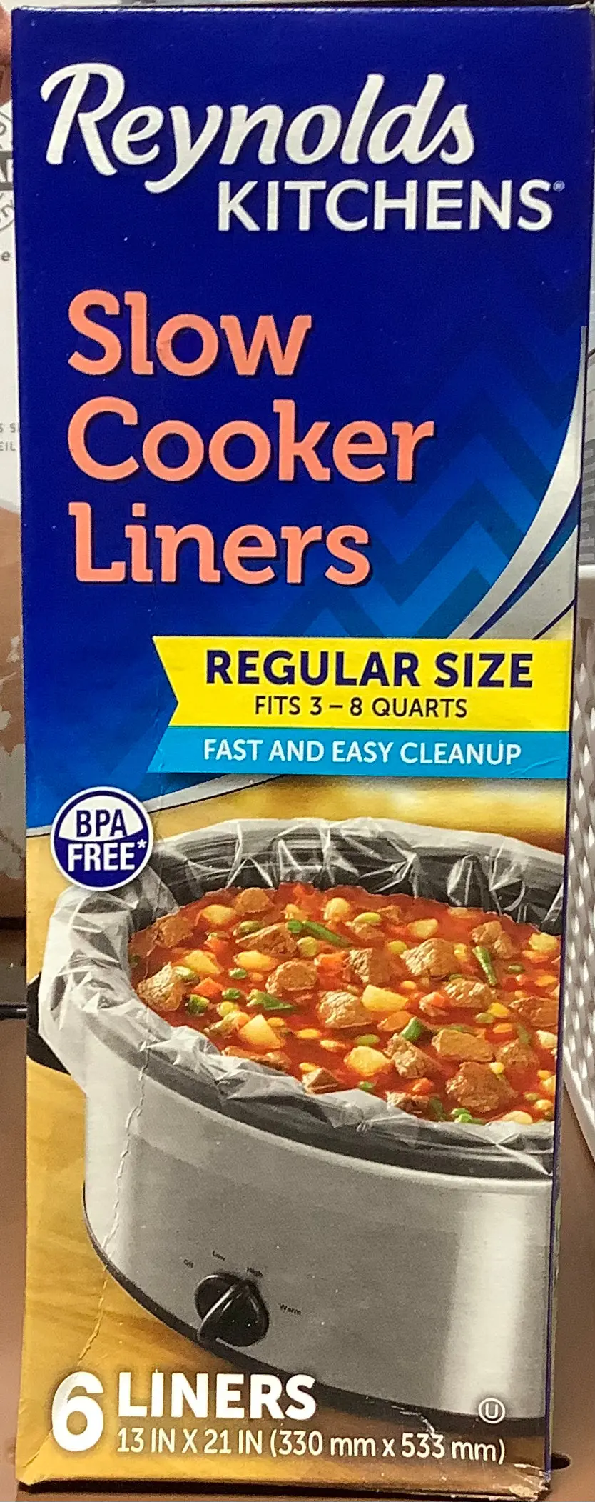 Reynolds Kitchens Regular Size Slow Cooker Liners - 6Ct 1