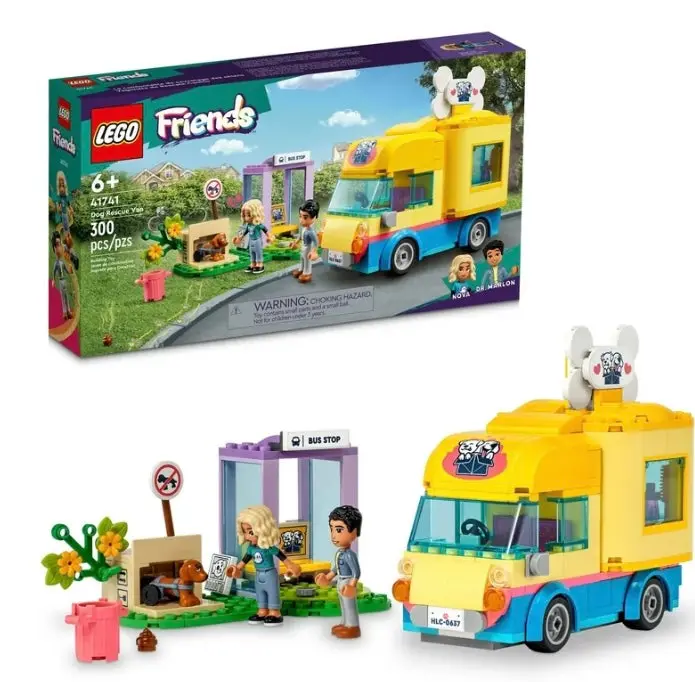 Lego Friends Dog Rescue Van 41741 Building Toy - Mobile Rescue Center Playset, 1