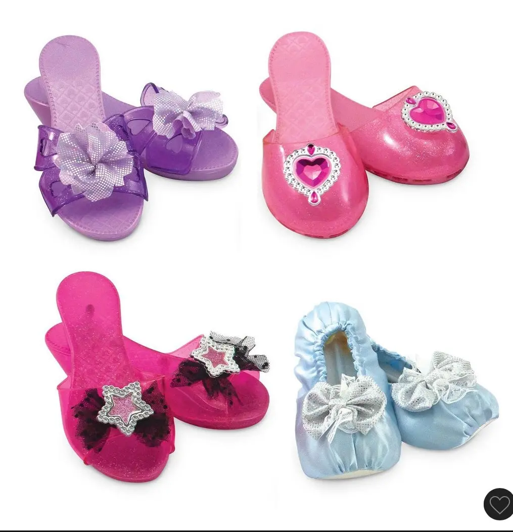 Melissa & Doug Role Play Collection - Step In Style! Dress-Up Shoes Set (4 Pairs) 1