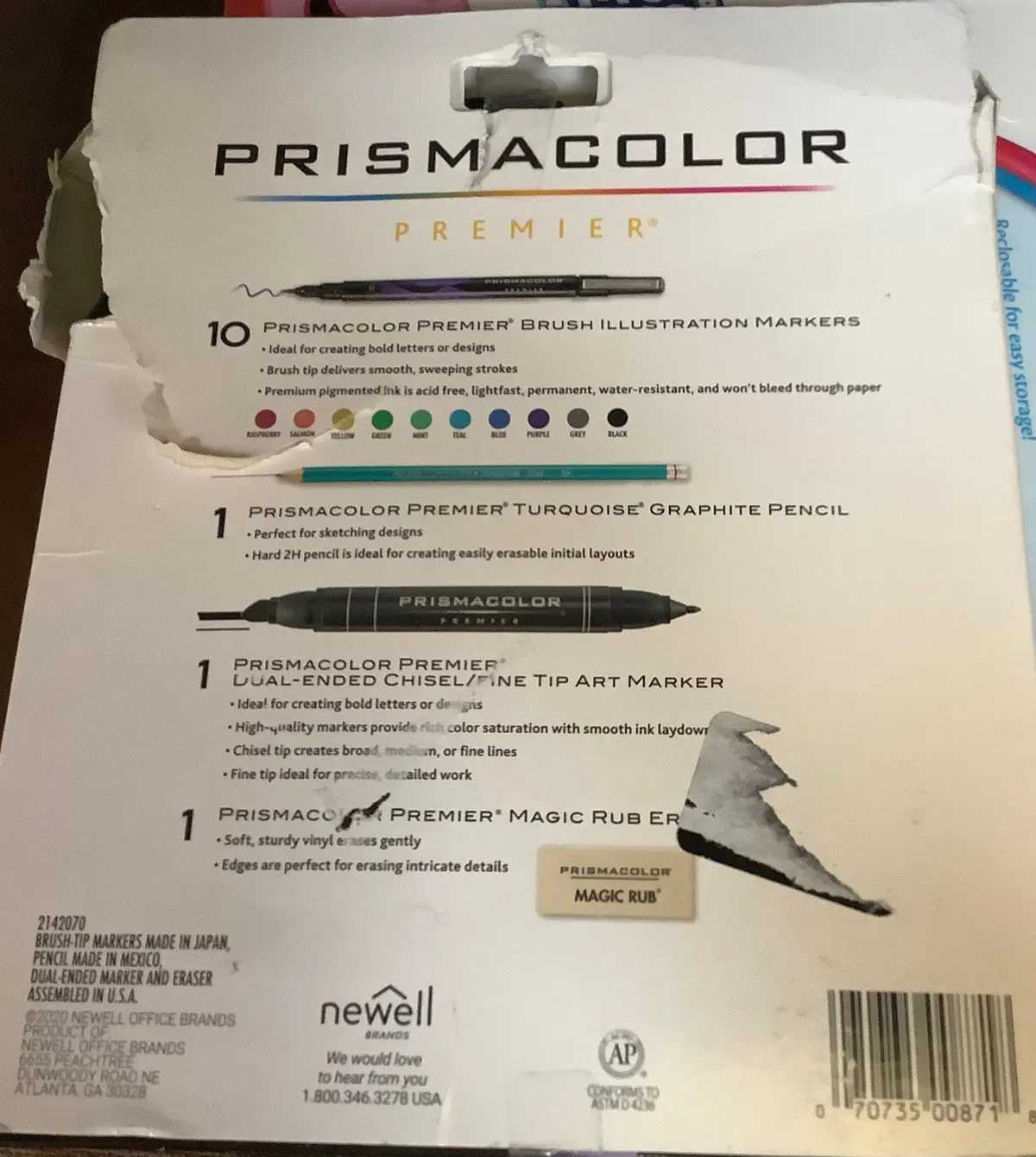 Damaged Box!!! Prismacolor Mkr Set 13 Illustration - Brush Lettering: 1
