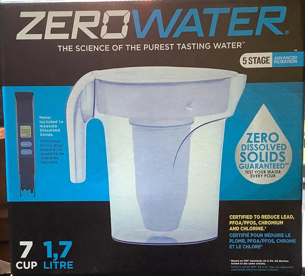 Zerowater 7 Cup Pitcher With Ready-Pour + Free Water
Quality Meter 1