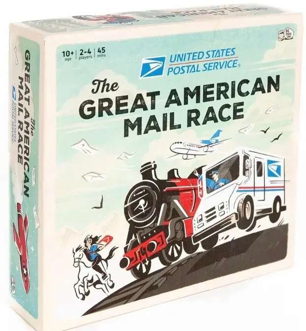 Big Potato Games: Usps: The Great American Mail Race - Light Strategy Board Game, Travel The Us & Make Deliveries, Family Ages 10+, 2-4 Players 1