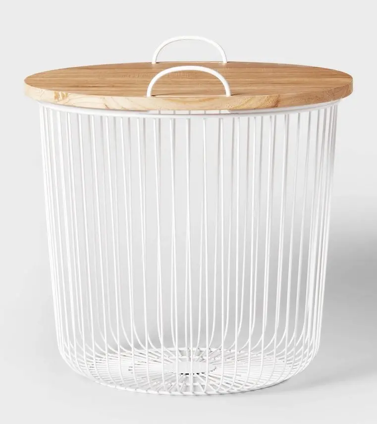 Wire Kids' Storage Floor Bin White 1