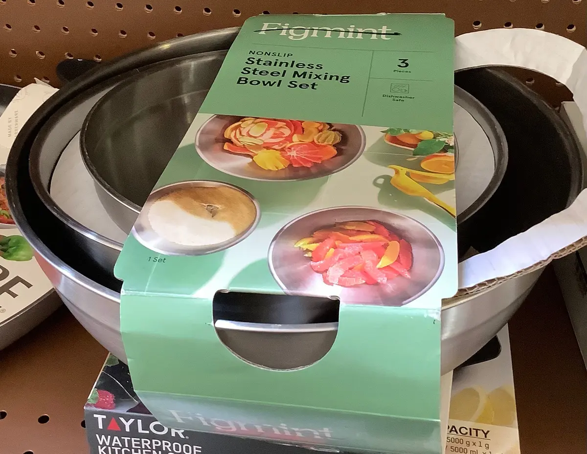 3Pc (5Qt, 3Qt & 1.5Qt) Stainless Steel Non-Slip
Mixing Bowls (No Lids) Silver 1