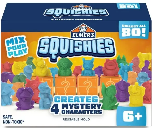 Elmer's Squishies Diy Squishy Toy Kit, 4 Count Mystery Characters 1