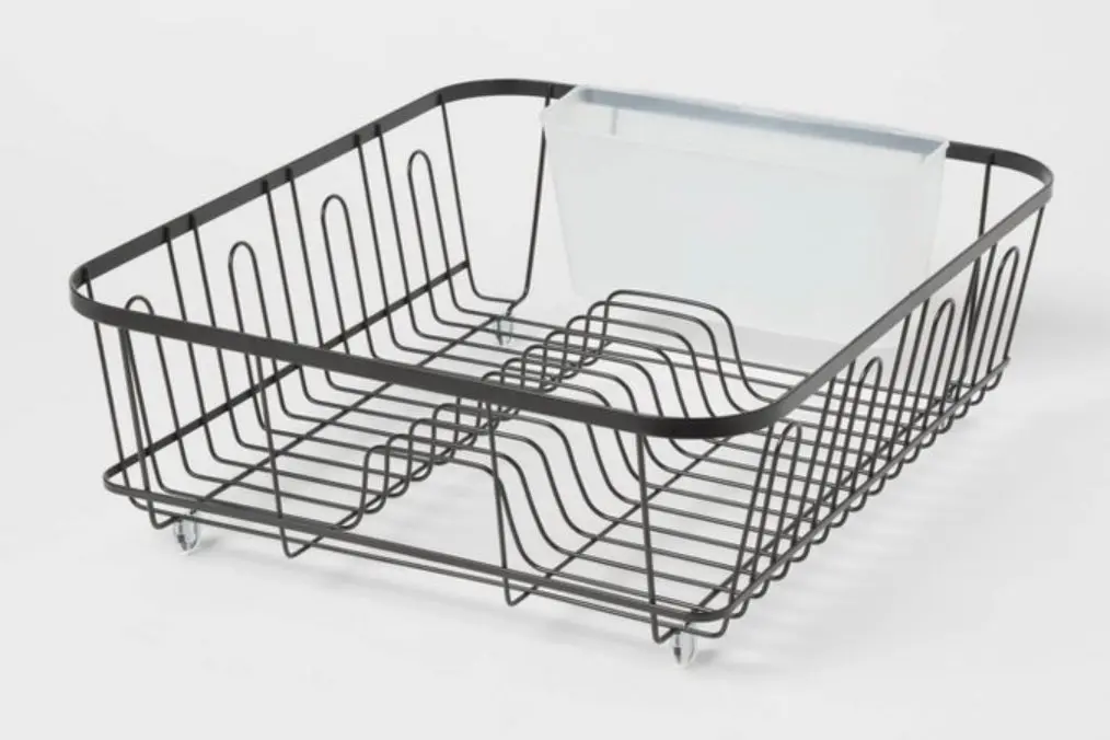 Large Steel Dish Drainer Black 1