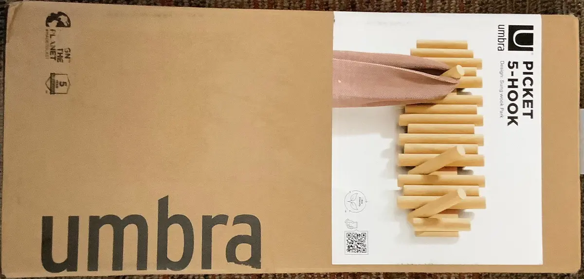 Umbra Picket 5 Hooks Light Brown 1