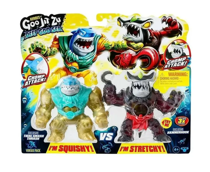 Heroes Of Goo Jit Zu Deep Goo Sea Versus Pack. Exclusive Tidal Smash Thrash Vs Exclusive Hammerhook. 2 Figure Pack! 1