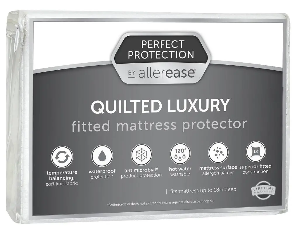 Twin Perfect Protection Quilted Luxury Mattress Protector
- Allerease 1