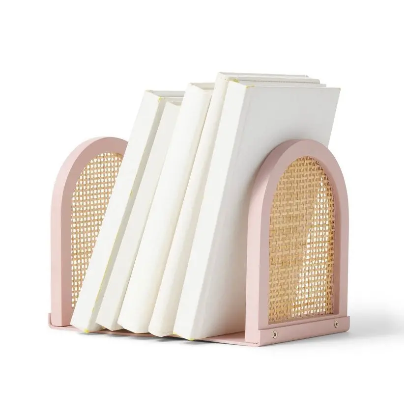 Arched Woven Bookends - Heirloom Pink 1