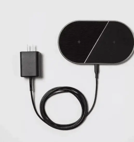 Dual Wireless Charging Pad - Black/Gold 1