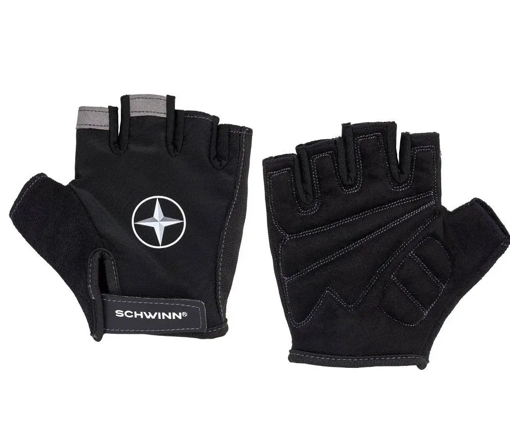 Clearance- Final Sale- Schwinn Bike Half-Finger Gloves S/M - Black 1