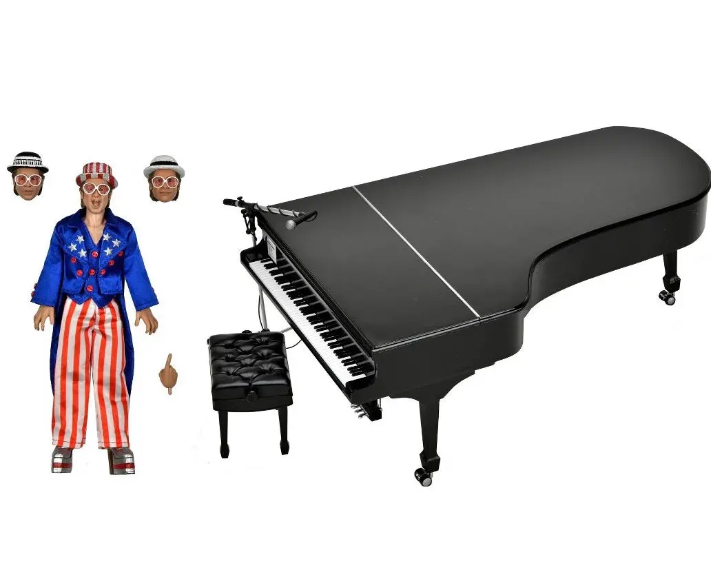 Neca Elton John With Piano Live In 1976 8" Action Figure 1
