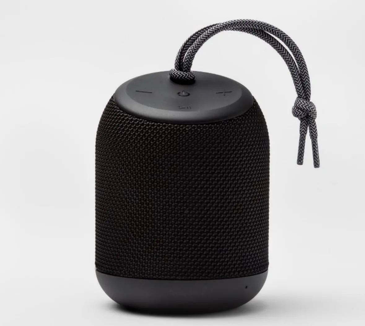 Cylinder Portable Bluetooth Speaker With Strap - Black 1