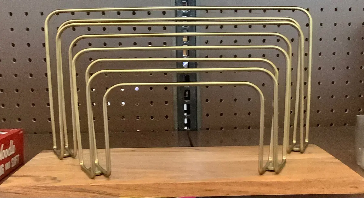 Wood & Steel Letter Sorter Brown/Brass 1