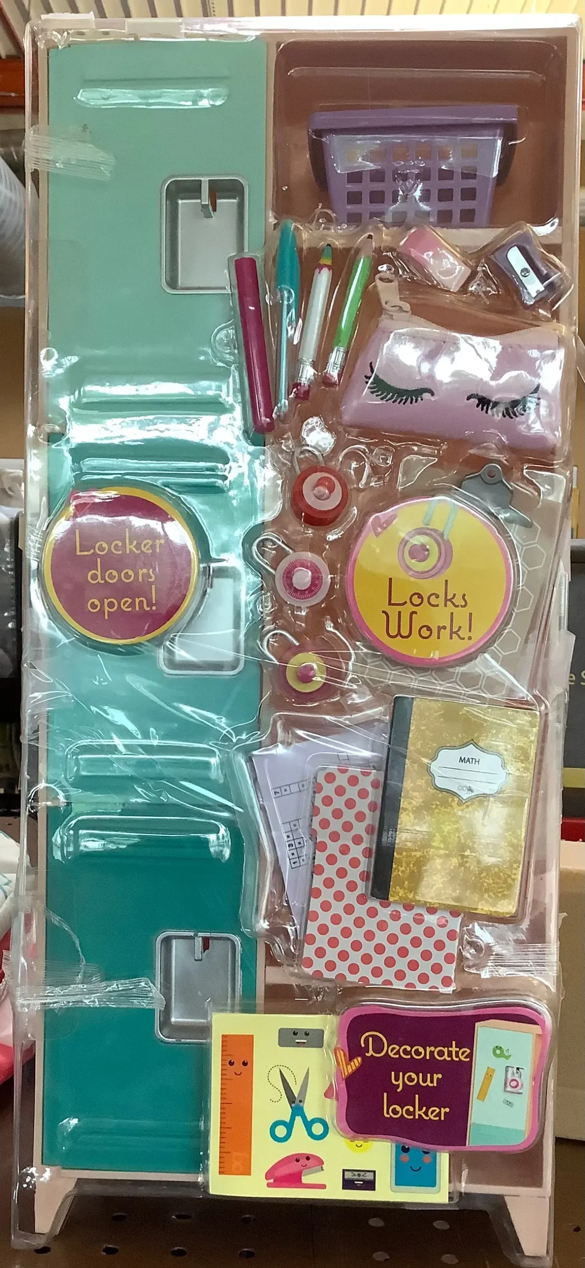 Our Generation Classroom Cool School Locker Accessory Set For 18" Dolls 1