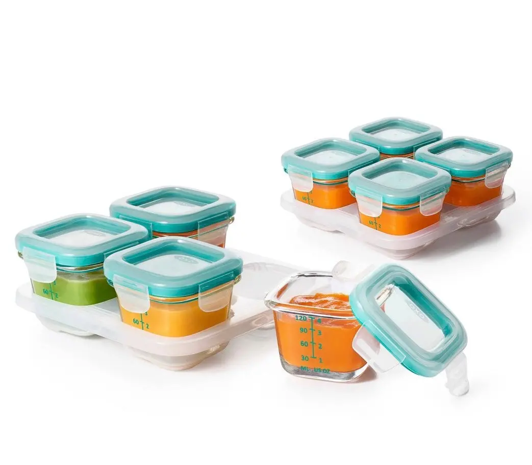 Oxo Tot Baby Glass Food Storage Blocks - 8Pc 1