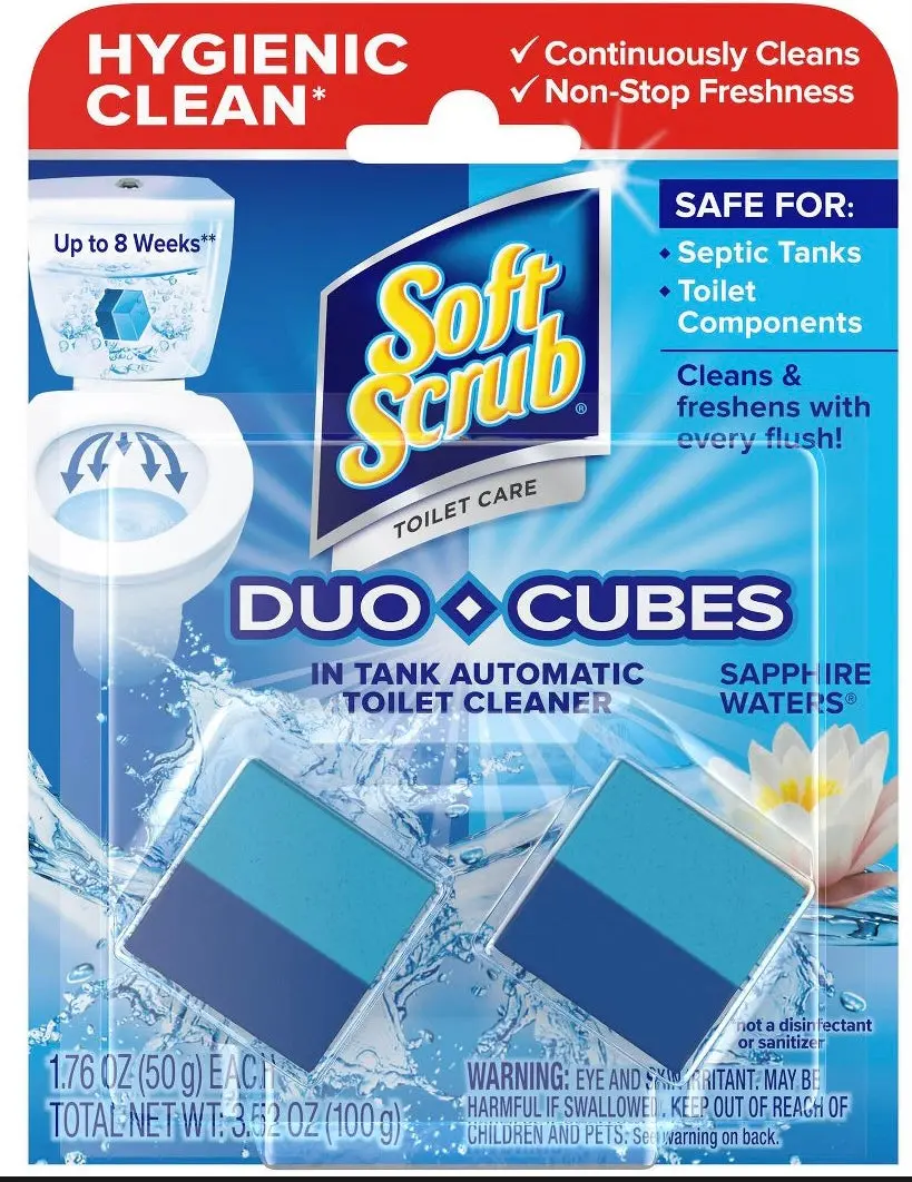 Soft Scrub Sapphire Water Duo Cubes - 2Ct 1