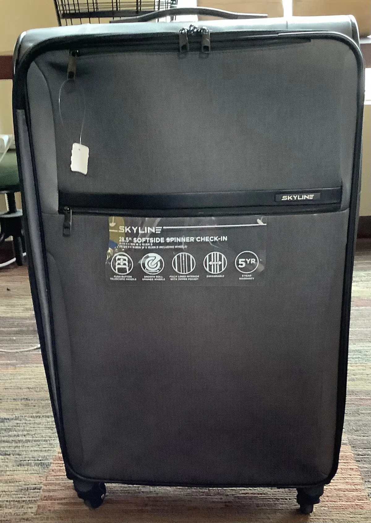 Skyline Softside Carry On Spinner Suitcase - Gray Heather 1
