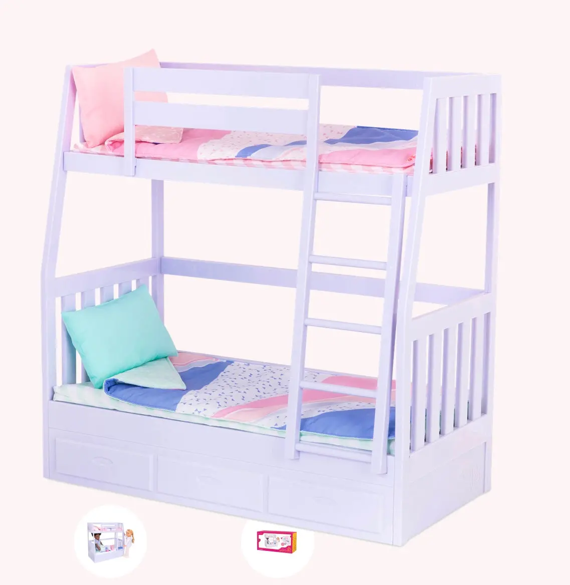 Dream Bunks - Lilac | Doll Bunk Bed Furniture Set 1
