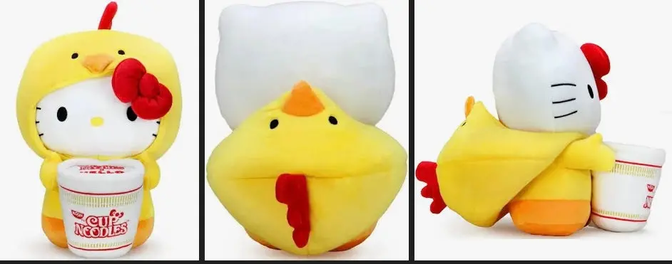 Nissin Cup Noodles X Hello Kitty Chicken Cup 16" Plush 1